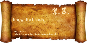 Nagy Belinda névjegykártya